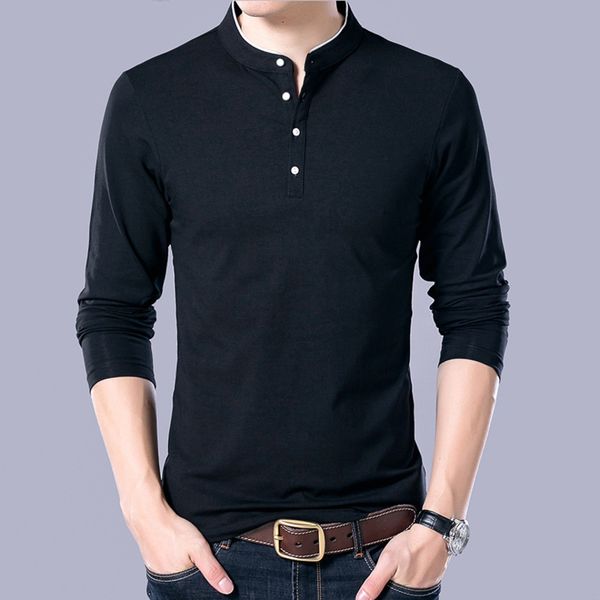 men's long sve t-shirt, friendly collar, clothing korean men's spring fashion, baita fashion, White;black
men's long sve t-shirt, friendly collar, clothing korean men's spring fashion, baita fashion, White;black