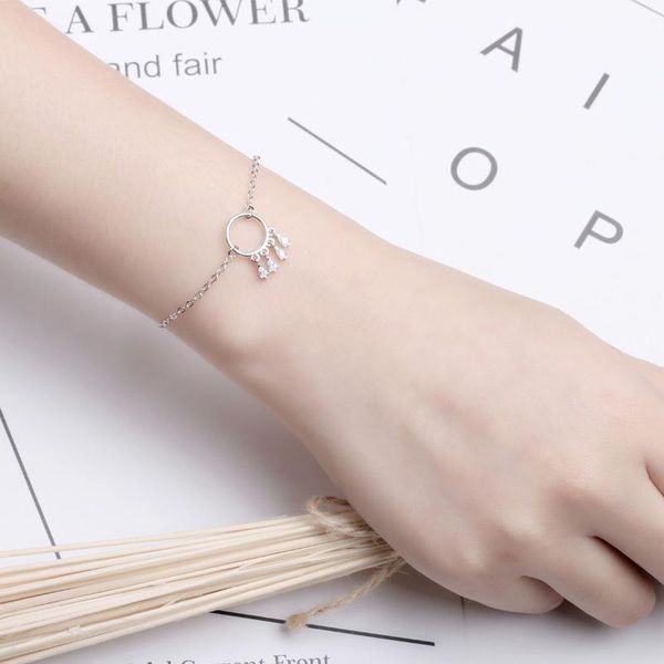 link, chain kik trendy jewelry bracelet simple design personality silvery plating zircon charm for girl gift, Black
link, chain kik trendy jewelry bracelet simple design personality silvery plating zircon charm for girl gift, Black