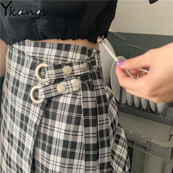 korean plaid gothic wrap skirt female summer sweet high waist a-line mini skirt vintage casual women plaid skirt chic sashes 210619, Black
korean plaid gothic wrap skirt female summer sweet high waist a-line mini skirt vintage casual women plaid skirt chic sashes 210619, Black