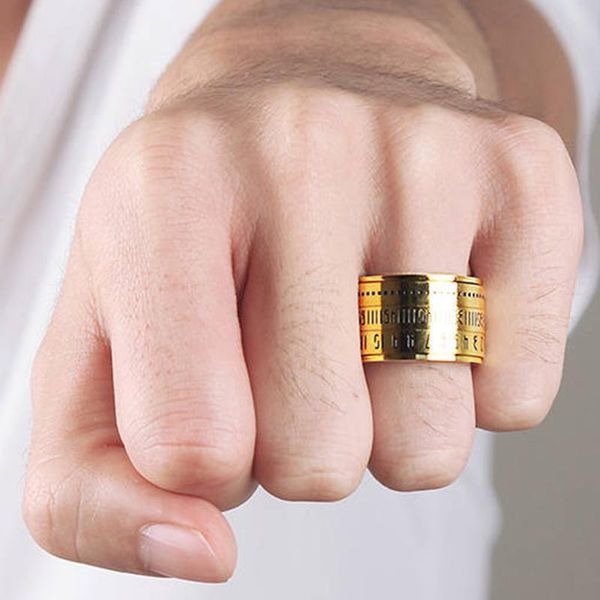 cluster rings mens time black stainless steel rotating arabic numeral ring steampunk gold rock gifts for male accesories wholesale, Golden;silver
cluster rings mens time black stainless steel rotating arabic numeral ring steampunk gold rock gifts for male accesories wholesale, Golden;silver