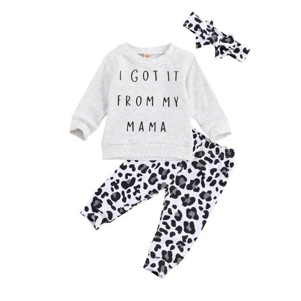 clothing sets 0-24m born baby girls boys clothes letter print long sleeve pullover sweatshirt leopard pants headband, White
clothing sets 0-24m born baby girls boys clothes letter print long sleeve pullover sweatshirt leopard pants headband, White