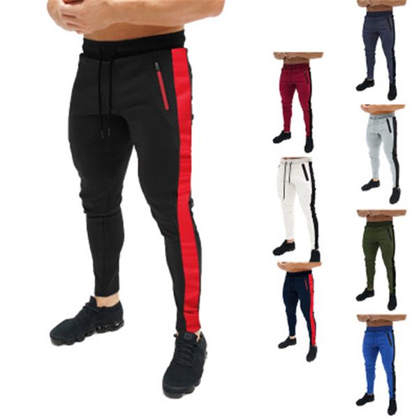 mens splicing colors sports pants fashion occident trend fitness middle waist skinny sweatpants spring male drawstring casual slim trousers, Black
mens splicing colors sports pants fashion occident trend fitness middle waist skinny sweatpants spring male drawstring casual slim trousers, Black