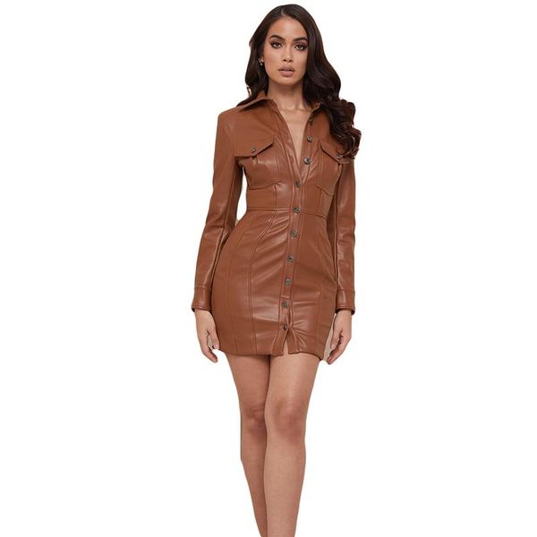 casual dresses brown pu leather blazer dress with pocket backless strech winter bodycon party outfits long sleevess women, Black;gray
casual dresses brown pu leather blazer dress with pocket backless strech winter bodycon party outfits long sleevess women, Black;gray