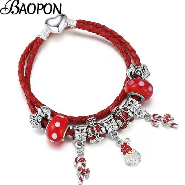 charm bracelets silver color crystal santa claus beads bracelet for women with leather chain couple 2021 christmas jewelry gift, Golden;silver
charm bracelets silver color crystal santa claus beads bracelet for women with leather chain couple 2021 christmas jewelry gift, Golden;silver
