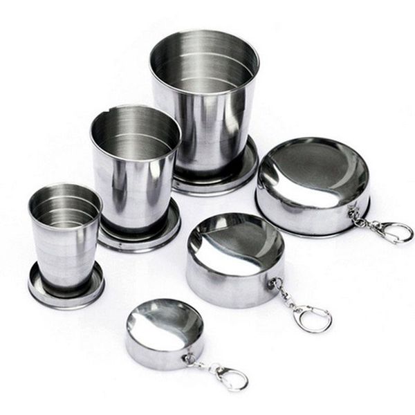 cups & saucers stainless steel cup camping folding outdoor travel demountable collapsible with keychain metal wine 60/150/250ml
cups & saucers stainless steel cup camping folding outdoor travel demountable collapsible with keychain metal wine 60/150/250ml