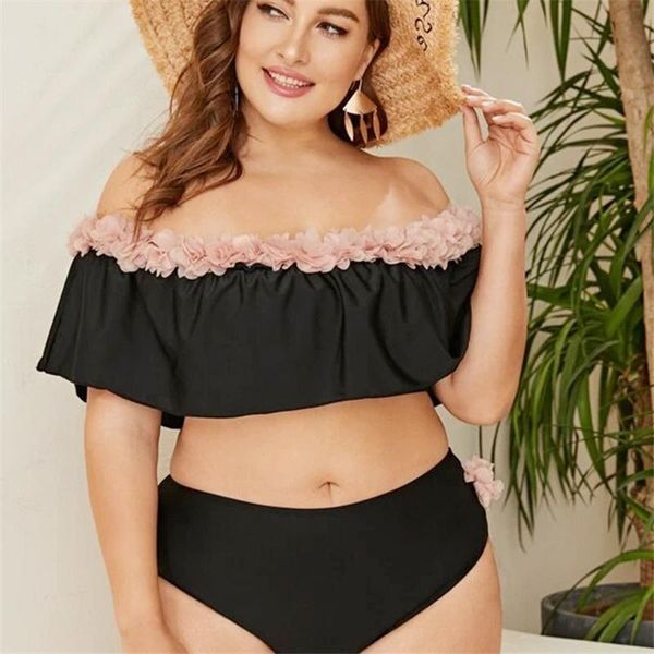 women's swimwear swimsuit bikinis women high waisted bikini set bandeau large size ladies off shoulder swimming bathing suit 4xl, White;black
women's swimwear swimsuit bikinis women high waisted bikini set bandeau large size ladies off shoulder swimming bathing suit 4xl, White;black