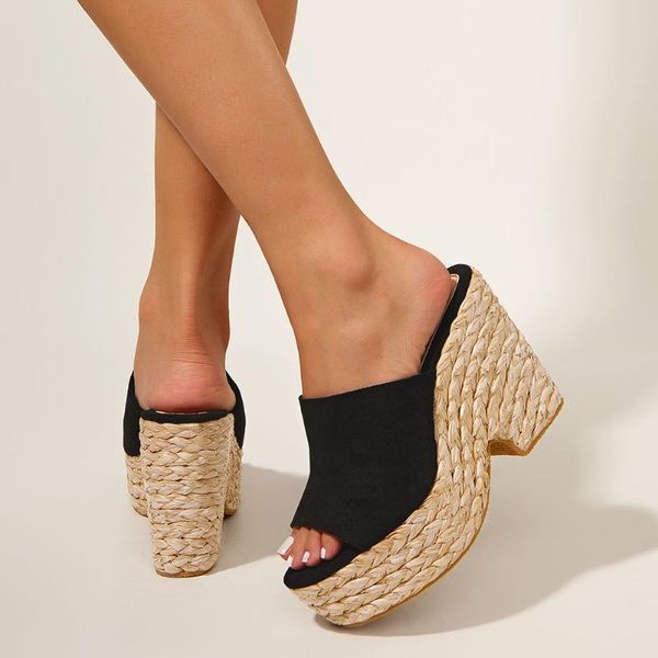 dress shoes lapolaka fashion straw platform sole chunky high heels women black slio on mules pumps summer sandal
dress shoes lapolaka fashion straw platform sole chunky high heels women black slio on mules pumps summer sandal