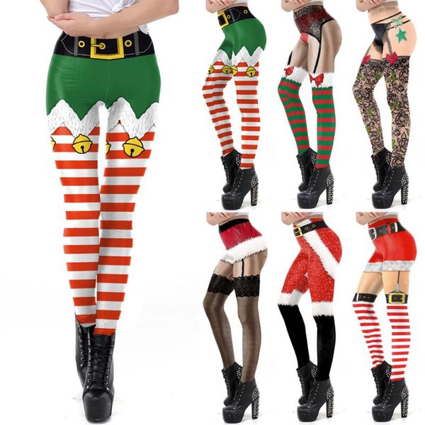 women's leggings women xmas christmas stretch hight waist striped bow lace bell's belt 3d printing pants sports trousers, Black
women's leggings women xmas christmas stretch hight waist striped bow lace bell's belt 3d printing pants sports trousers, Black
