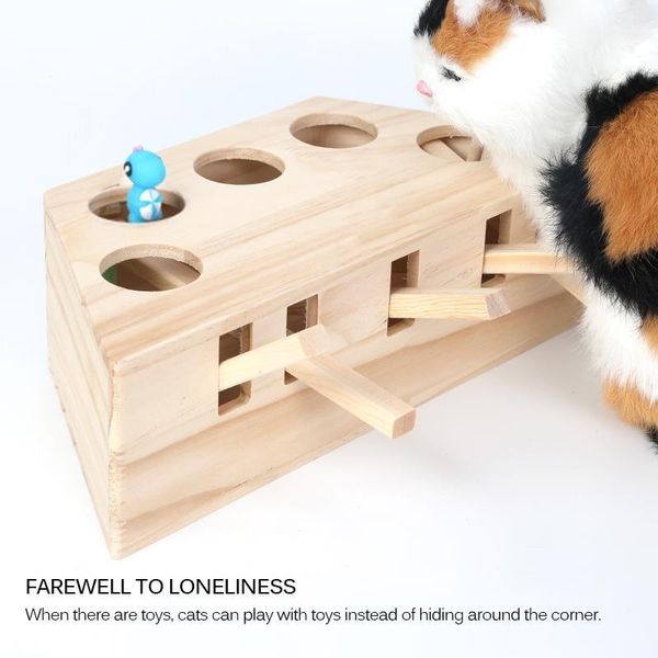 cat toys hunt toy chase mouse solid wooden interactive maze pet hit hamster with 3/5-holed hole catch bite catnip funny
cat toys hunt toy chase mouse solid wooden interactive maze pet hit hamster with 3/5-holed hole catch bite catnip funny