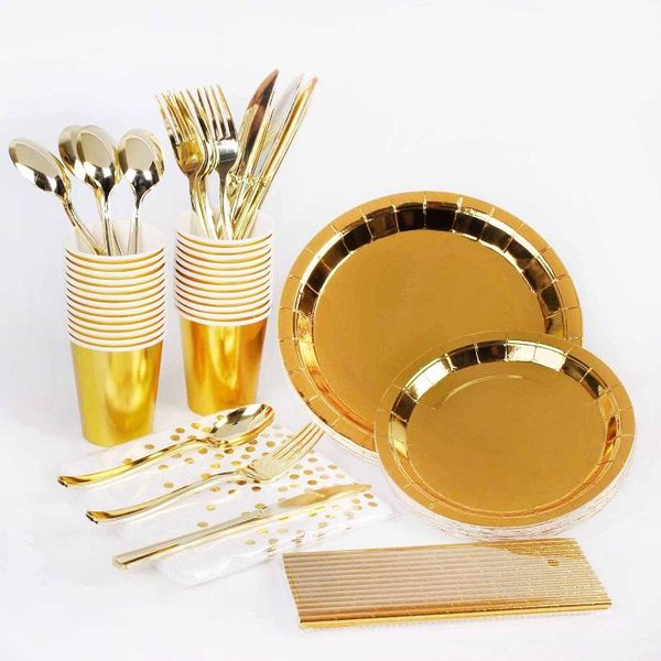 golden party disposable tableware set cups and saucers napkin straws supply birthday party decoration baby shower supplies
golden party disposable tableware set cups and saucers napkin straws supply birthday party decoration baby shower supplies