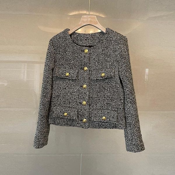 women's jackets runway fall winter vintage gold button woolen tweed luxury jacket tassel coats outerwear casacos blouse, Black;brown
women's jackets runway fall winter vintage gold button woolen tweed luxury jacket tassel coats outerwear casacos blouse, Black;brown