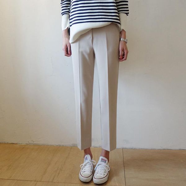 women's pants & capris trousers for female career eight tapered since show thin waist work straight feet nine points suit, Black;white
women's pants & capris trousers for female career eight tapered since show thin waist work straight feet nine points suit, Black;white
