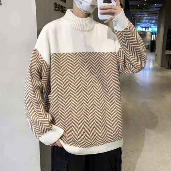 2021semi turtleneck men's thick winter edition loose and lazy style sweater pullover coat, White;black
2021semi turtleneck men's thick winter edition loose and lazy style sweater pullover coat, White;black
