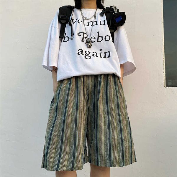 men's shorts summer cotton striped fashion retro casual men streetwear korean loose wide-leg mens clothing 4t97, White;black
men's shorts summer cotton striped fashion retro casual men streetwear korean loose wide-leg mens clothing 4t97, White;black