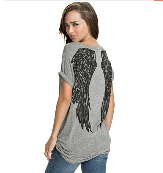 t shirt women 2021 unique angel wings back printing left shoulder roll sleeve loose t-shirts vestidos women's clothing, White
t shirt women 2021 unique angel wings back printing left shoulder roll sleeve loose t-shirts vestidos women's clothing, White