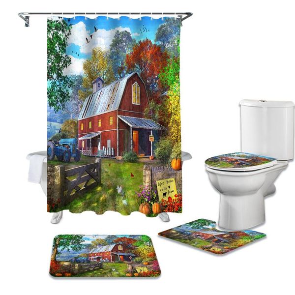 shower curtains farm life barn retro truck rustic print curtain carpet cover toilet bath mat pad set bathroom home decor
shower curtains farm life barn retro truck rustic print curtain carpet cover toilet bath mat pad set bathroom home decor