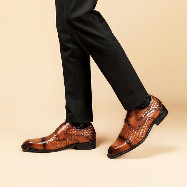 dress shoes keluotemens formal genuine leather oxfords wingtip wedding men's brogues office italian lace up 2021, Black
dress shoes keluotemens formal genuine leather oxfords wingtip wedding men's brogues office italian lace up 2021, Black