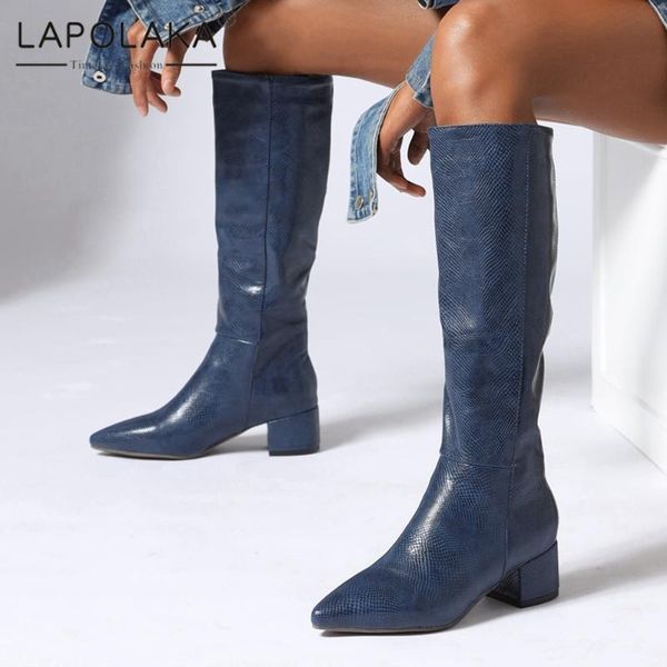 boots lapolaka 2021 design plus size 47 fashion woman shoes chunky heels slip on pointed toe spring autumn knee high, Black
boots lapolaka 2021 design plus size 47 fashion woman shoes chunky heels slip on pointed toe spring autumn knee high, Black