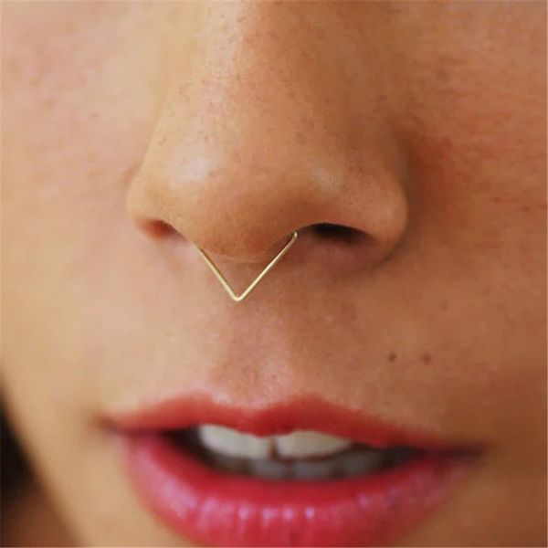 nose ring handmade piercing jewelry triangle surface punk charm circular tiny septum hoop jewelry grillz fake piercing, Silver
nose ring handmade piercing jewelry triangle surface punk charm circular tiny septum hoop jewelry grillz fake piercing, Silver