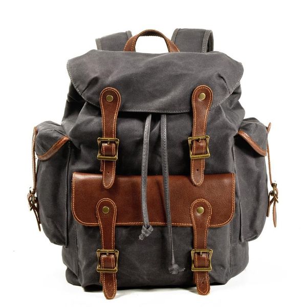 backpack casual travel retro canvas crazy horse leather men's bag large capacity college style student school men
backpack casual travel retro canvas crazy horse leather men's bag large capacity college style student school men