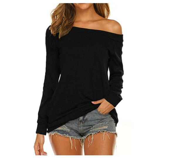 factorylo67autumn women's long sleeve one neck off 2021 shoulder t-shirt, Black;brown
factorylo67autumn women's long sleeve one neck off 2021 shoulder t-shirt, Black;brown