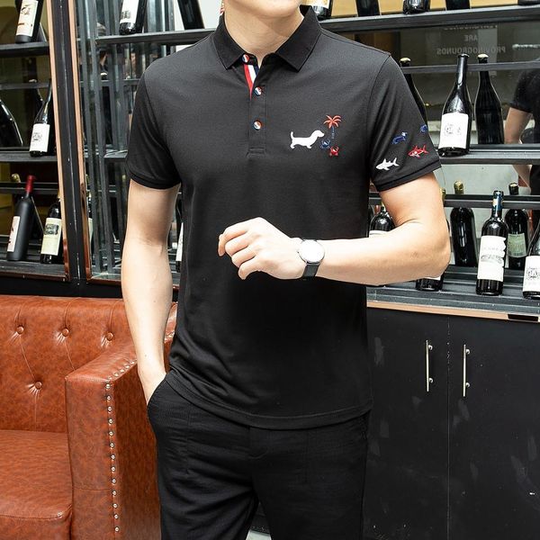 2021 new england style summer brand polo shirt men lapels solid men's business luxury cotton short sleeve slim auv4, White;black
2021 new england style summer brand polo shirt men lapels solid men's business luxury cotton short sleeve slim auv4, White;black