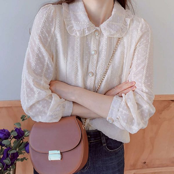 luxury chiffon spring lace women's super collar fairy with baby long sleeve t-shirt fashion versatile bottom shirt 2021, White
luxury chiffon spring lace women's super collar fairy with baby long sleeve t-shirt fashion versatile bottom shirt 2021, White