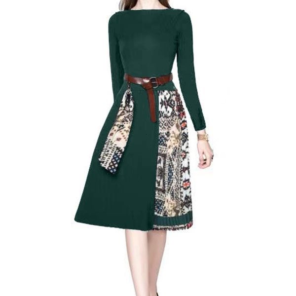 2021 new autumn and winter women knit printing chiffon patchwork pleated elegant party es clothing belt kp4f, Black;gray
2021 new autumn and winter women knit printing chiffon patchwork pleated elegant party es clothing belt kp4f, Black;gray