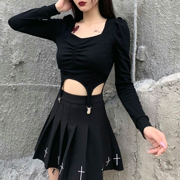 vintage hollow out crop gothic ruched puff long sleeve bodycon women autumn winter elegant basic, White
vintage hollow out crop gothic ruched puff long sleeve bodycon women autumn winter elegant basic, White