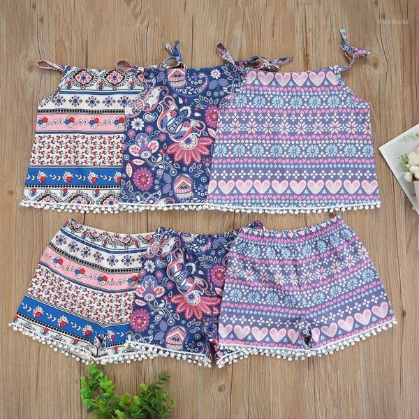 clothing sets 3-7years kid girls 2 pcs toddler casual outfits printed boat neck spaghetti strap tank with pompoms + shorts1, White
clothing sets 3-7years kid girls 2 pcs toddler casual outfits printed boat neck spaghetti strap tank with pompoms + shorts1, White