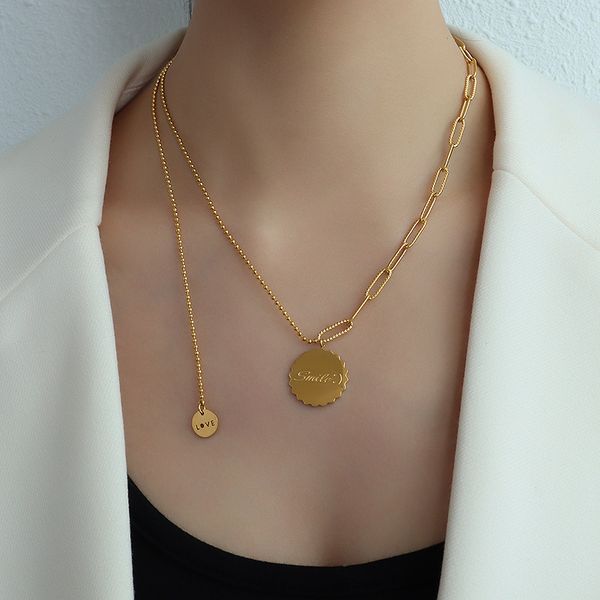 fahsion 41+5cm long smile love necklace choker 18k original gold comfortable no faded pendants necklaces for womens p1037, Silver
fahsion 41+5cm long smile love necklace choker 18k original gold comfortable no faded pendants necklaces for womens p1037, Silver