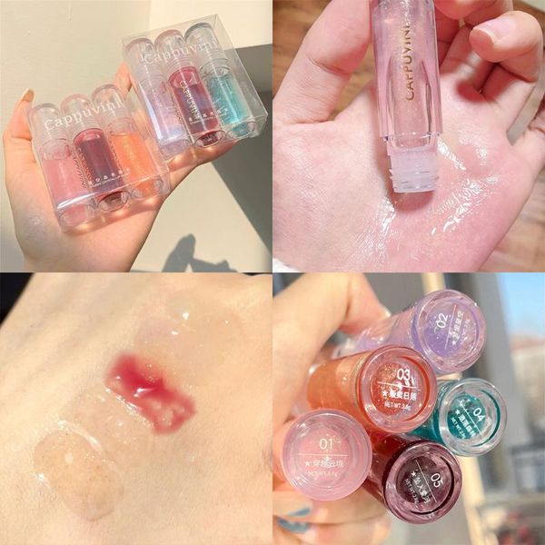lip gloss 3pcs/set wet crystal jelly shiny clear mirror moisturizing glitter liquid lipstick oil tint
lip gloss 3pcs/set wet crystal jelly shiny clear mirror moisturizing glitter liquid lipstick oil tint