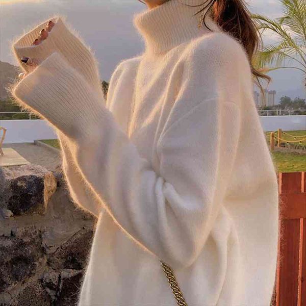 3color mohair thicken turtleneck sweater autumn winter sweet fashion soft long sleeve casual solid pullovers knit femme, White;black
3color mohair thicken turtleneck sweater autumn winter sweet fashion soft long sleeve casual solid pullovers knit femme, White;black
