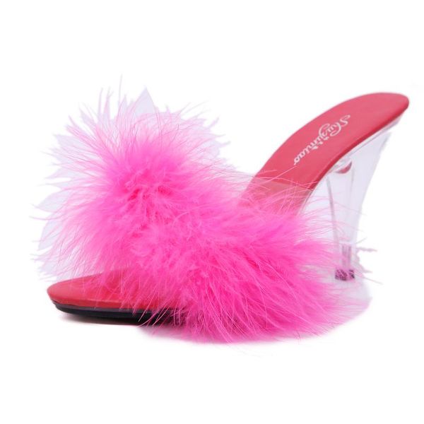 sandals large size 34-45 high heel shoes lady wedding dress women party fur 10cm transparent, Black
sandals large size 34-45 high heel shoes lady wedding dress women party fur 10cm transparent, Black