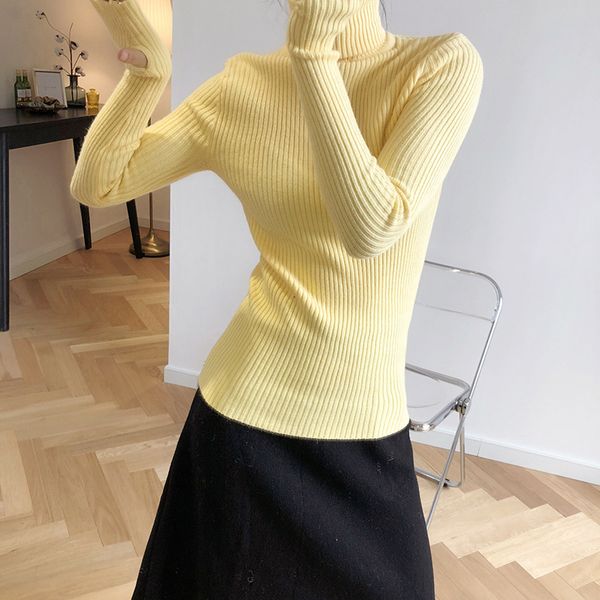 2021 new autumn turtleneck slim long sleeve warm sweater pure color winter women pullovers pull femme l0xz, White;black
2021 new autumn turtleneck slim long sleeve warm sweater pure color winter women pullovers pull femme l0xz, White;black