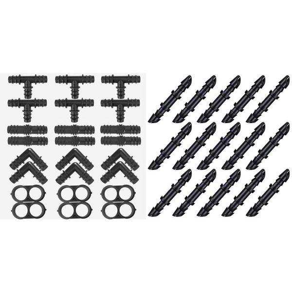 24pcs drip irrigation fittings kit 1/2 inch tubing barbed connectors & 300 pieces single barbed connectors 1/4 inch
24pcs drip irrigation fittings kit 1/2 inch tubing barbed connectors & 300 pieces single barbed connectors 1/4 inch
