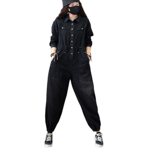women's jeans workwear jean jumpsuit women blue black spring autumn cowboy cropped sleeve one-piece denim overalls high waist street ro
women's jeans workwear jean jumpsuit women blue black spring autumn cowboy cropped sleeve one-piece denim overalls high waist street ro