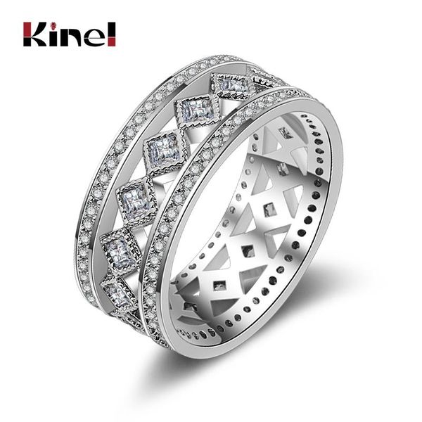 cluster rings kinel jewelry fashion bride wedding ring silver color princess cut 4.7 ct white zircon engagement party crystal gifts, Golden;silver
cluster rings kinel jewelry fashion bride wedding ring silver color princess cut 4.7 ct white zircon engagement party crystal gifts, Golden;silver
