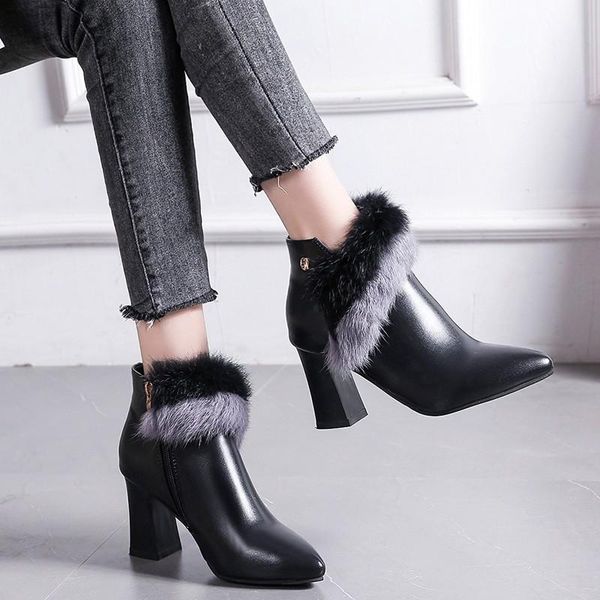 boots hairy women autumn/winter plush warm fashion sharp heeled high-heeled short girl 5cm height, Black
boots hairy women autumn/winter plush warm fashion sharp heeled high-heeled short girl 5cm height, Black