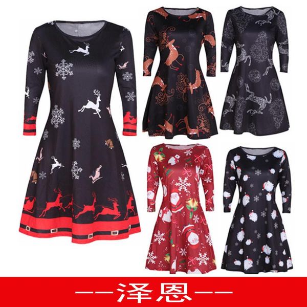casual dresses christmas multi-flower print dress a-line skirt chinese style plus size clothing for women knee-length, Black;gray
casual dresses christmas multi-flower print dress a-line skirt chinese style plus size clothing for women knee-length, Black;gray