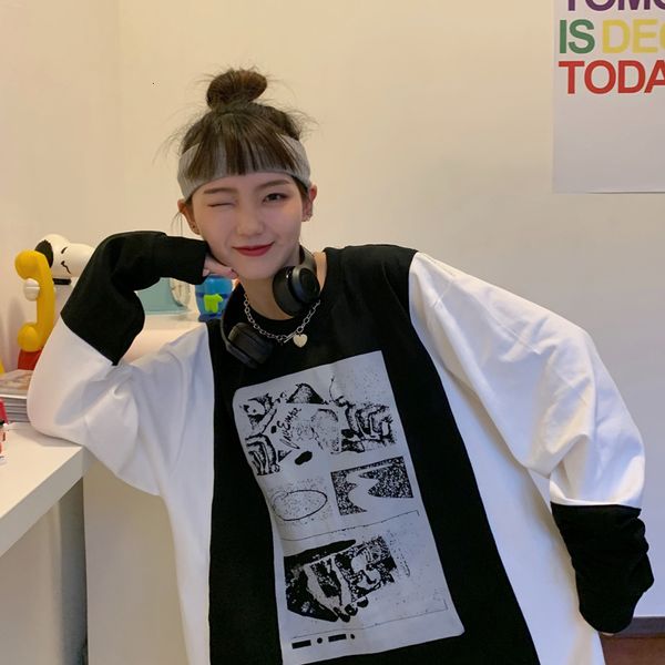 2021 new personalized street print loose stitching long sleeve autumn fashion sweatshirt women 4ns9, Black
2021 new personalized street print loose stitching long sleeve autumn fashion sweatshirt women 4ns9, Black