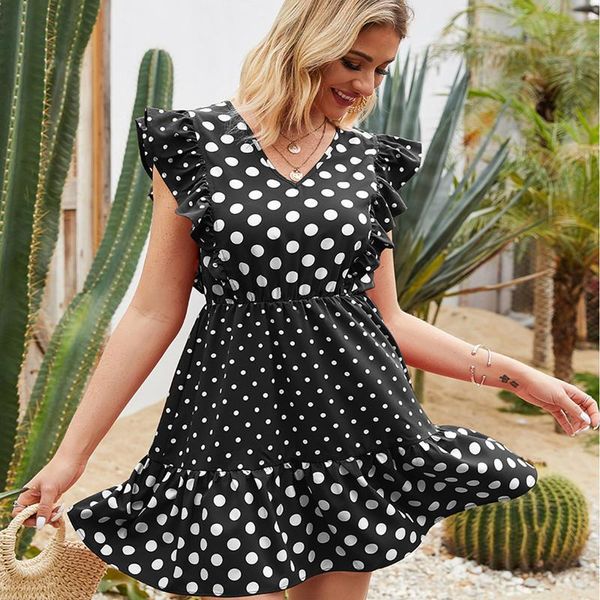 casual dresses 2021 summer fashion dot spring women's dress v neck high waist ruffles short sleeveless chic ladies, Black;gray
casual dresses 2021 summer fashion dot spring women's dress v neck high waist ruffles short sleeveless chic ladies, Black;gray