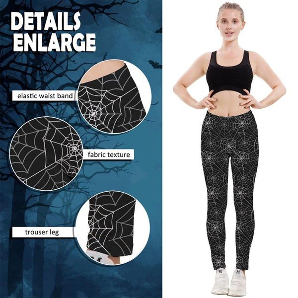 women's leggings spring legging halloween cropped pants funny printed high waist sports elasticity, Black
women's leggings spring legging halloween cropped pants funny printed high waist sports elasticity, Black