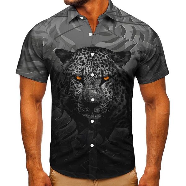 men's casual shirts 2021 fashion breathable street trend digital panther print t-shirt shirt hawaii spring and summer, White;black
men's casual shirts 2021 fashion breathable street trend digital panther print t-shirt shirt hawaii spring and summer, White;black