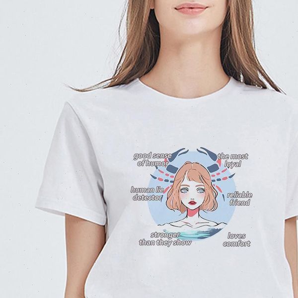 new cancer t shirt female cute cartoon kawaii tshirt lovely constellations harajuku t shirt daily vintage plus size vestidos, White
new cancer t shirt female cute cartoon kawaii tshirt lovely constellations harajuku t shirt daily vintage plus size vestidos, White