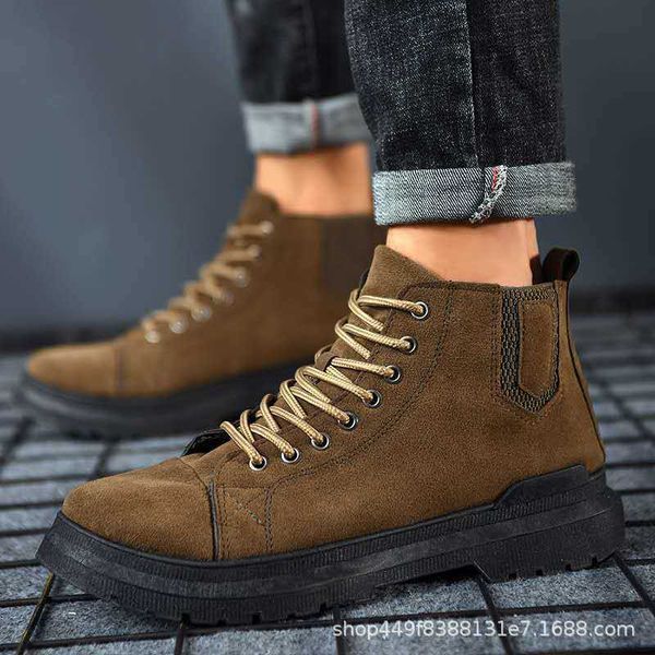 2021 autumn men's shoes boots youth work clothes fashion british style low martin single boots, Black
2021 autumn men's shoes boots youth work clothes fashion british style low martin single boots, Black