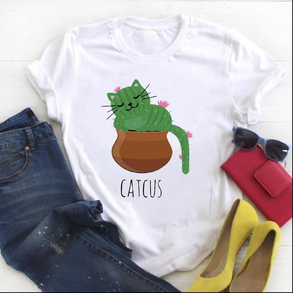 women cat pet cartoon cactus style 90s clothing ladies summer tee female shirt clothes tshirt womens graphic t shirt, White
women cat pet cartoon cactus style 90s clothing ladies summer tee female shirt clothes tshirt womens graphic t shirt, White
