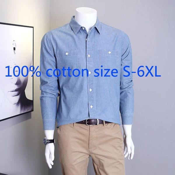 men's casual shirts arrival spring denim shirt men long sleeve fashion handsome large 100% cotton coat plus size s-2xl3xl4xl5xl6xl, White;black
men's casual shirts arrival spring denim shirt men long sleeve fashion handsome large 100% cotton coat plus size s-2xl3xl4xl5xl6xl, White;black