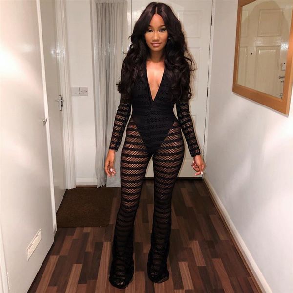 women's jumpsuits & rompers mesh lace for women 2021 deep v neck long sleeve transparent bodycon club pants overalls, Black;white
women's jumpsuits & rompers mesh lace for women 2021 deep v neck long sleeve transparent bodycon club pants overalls, Black;white