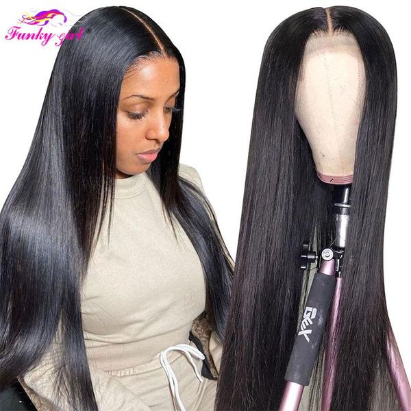 lace wigs funky girl 13x4 straight front human hair pre plucked 28 30 32inch brazilian remy frontal wig for black women, Black;brown
lace wigs funky girl 13x4 straight front human hair pre plucked 28 30 32inch brazilian remy frontal wig for black women, Black;brown